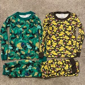 Hanna Andersson Pokémon and Iguana Jungle Pajama Sets Bundle